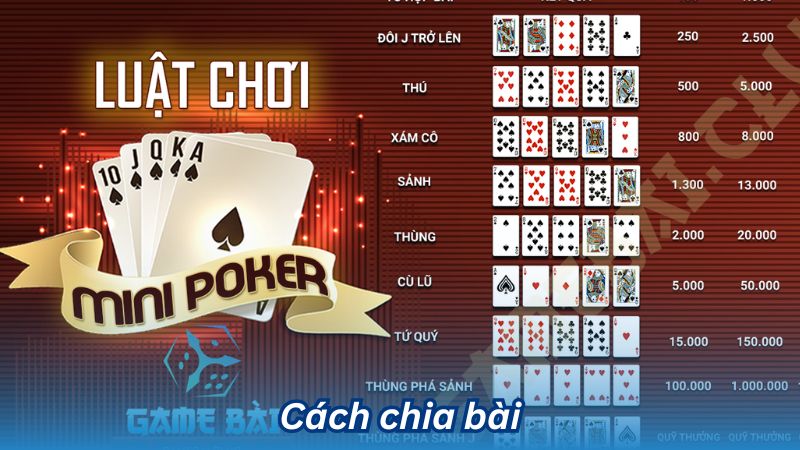 Minipoker – Hướng dẫn chơi và chiến thắng 3 Cách chia bài
