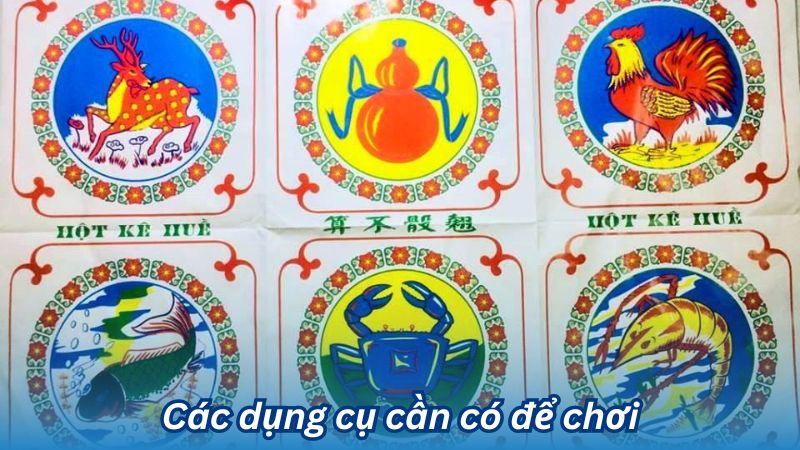 Mini Bầu Cua - Trò Chơi Truyền Thống Đầy Hấp Dẫn 3 Các dụng cụ cần có để chơi